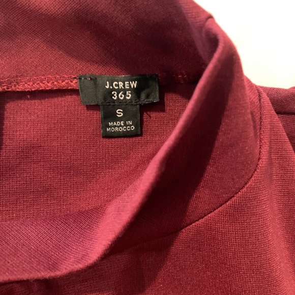 J Crew burgundy mock turtleneck ponte shell - Picture 3 of 3